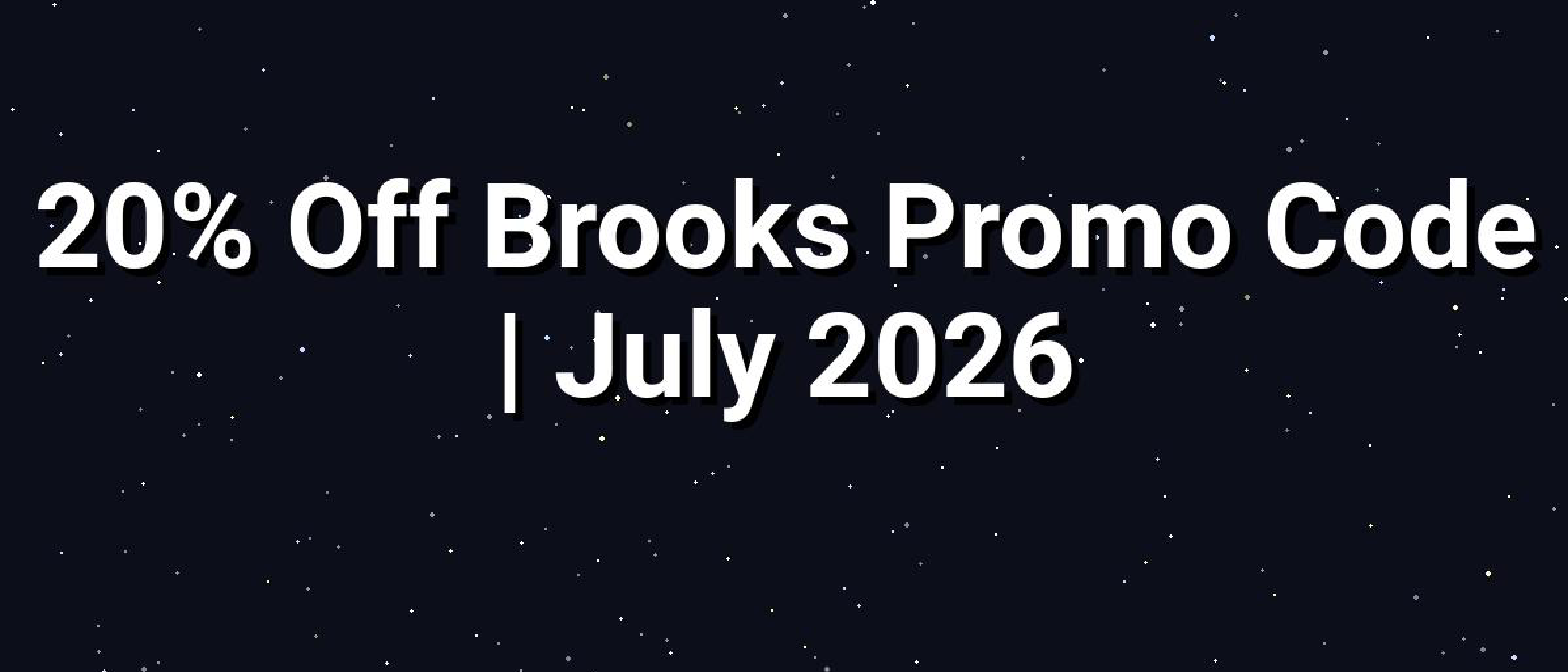Brooks Running Promo Code 20% Off