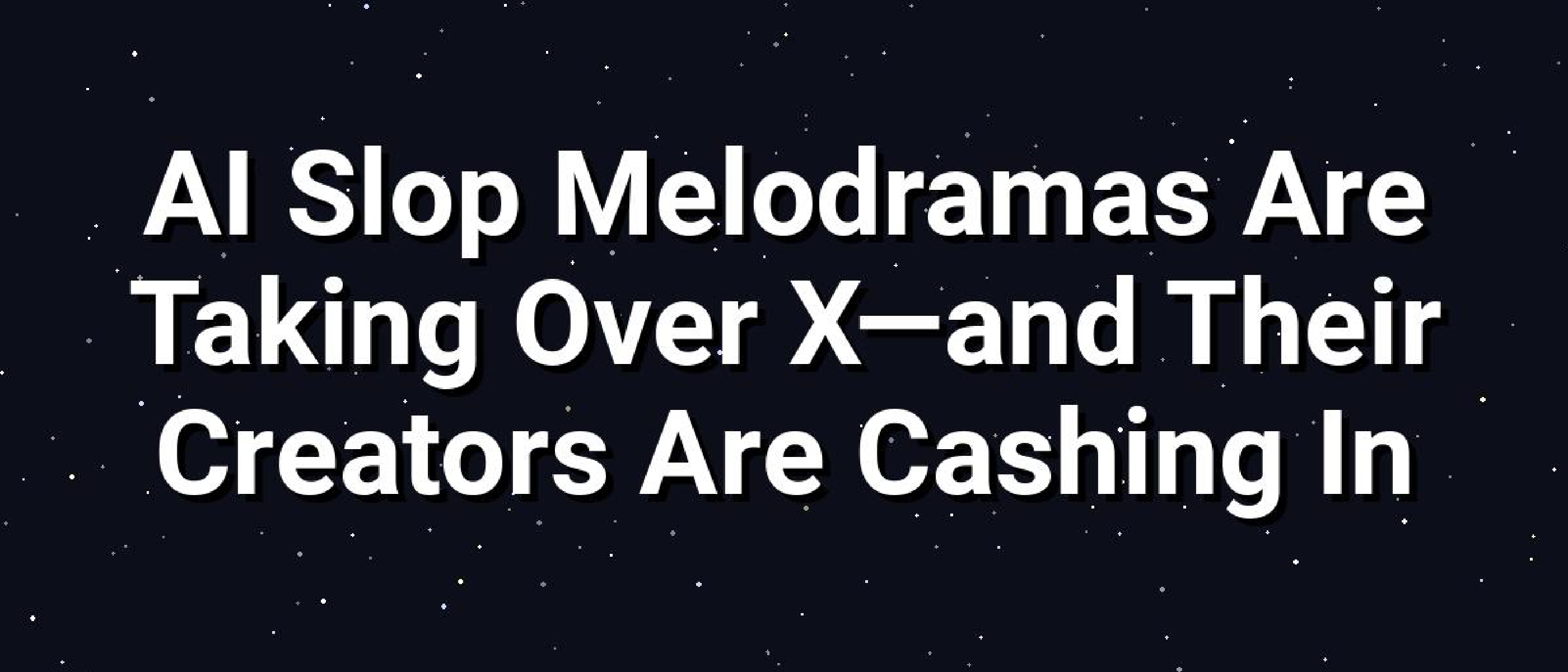 AI‑Generated ‘Slop’ Melodramas Flood X, Creators Earn