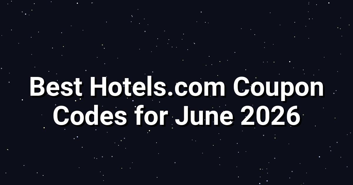 Hotels.com Coupon Codes