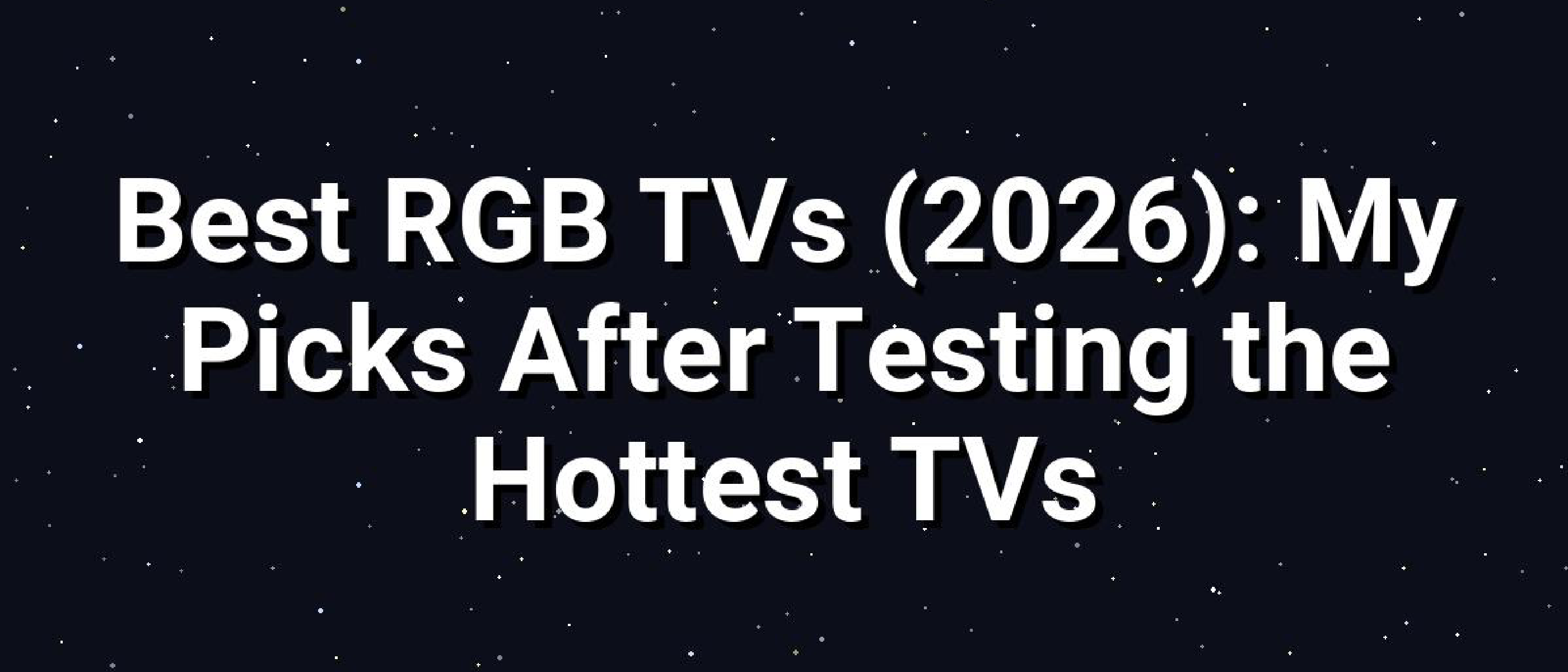 Mini RGB TVs Evolution
