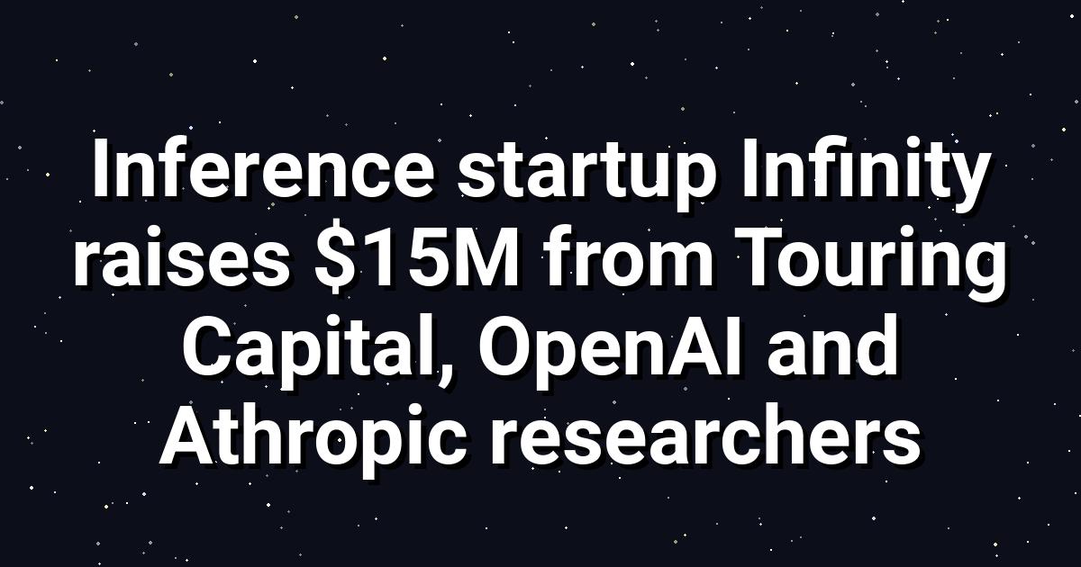 Infinity Raises $15M to Break Nvidia's AI Monopoly