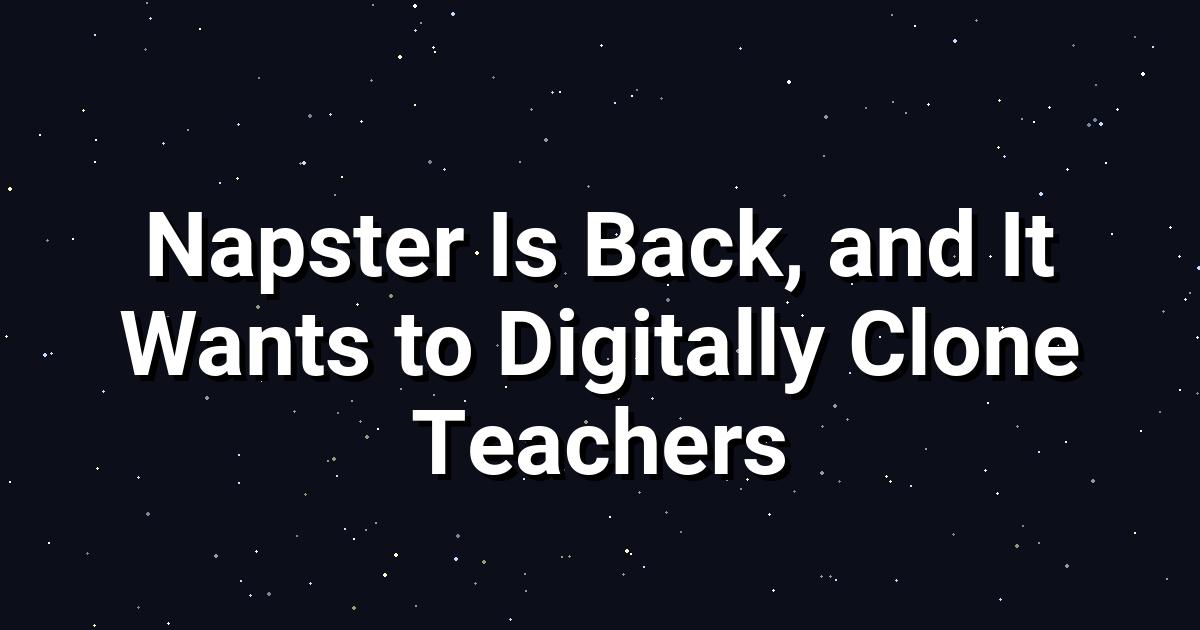 Napster Reboots as AI Tutor Platform with Dubai Partner