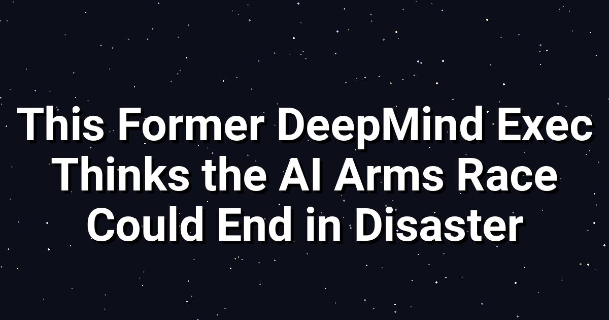AI Arms Race Warning