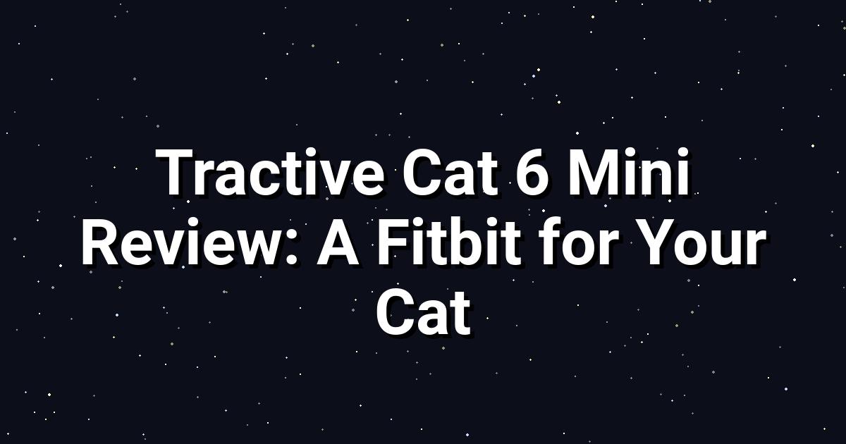 Tractive Cat 6 Mini Review: Health Tracking & GPS