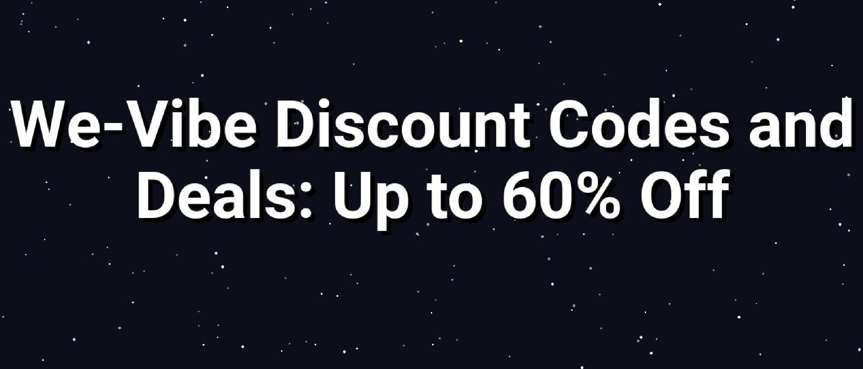 We-Vibe Discounts Up